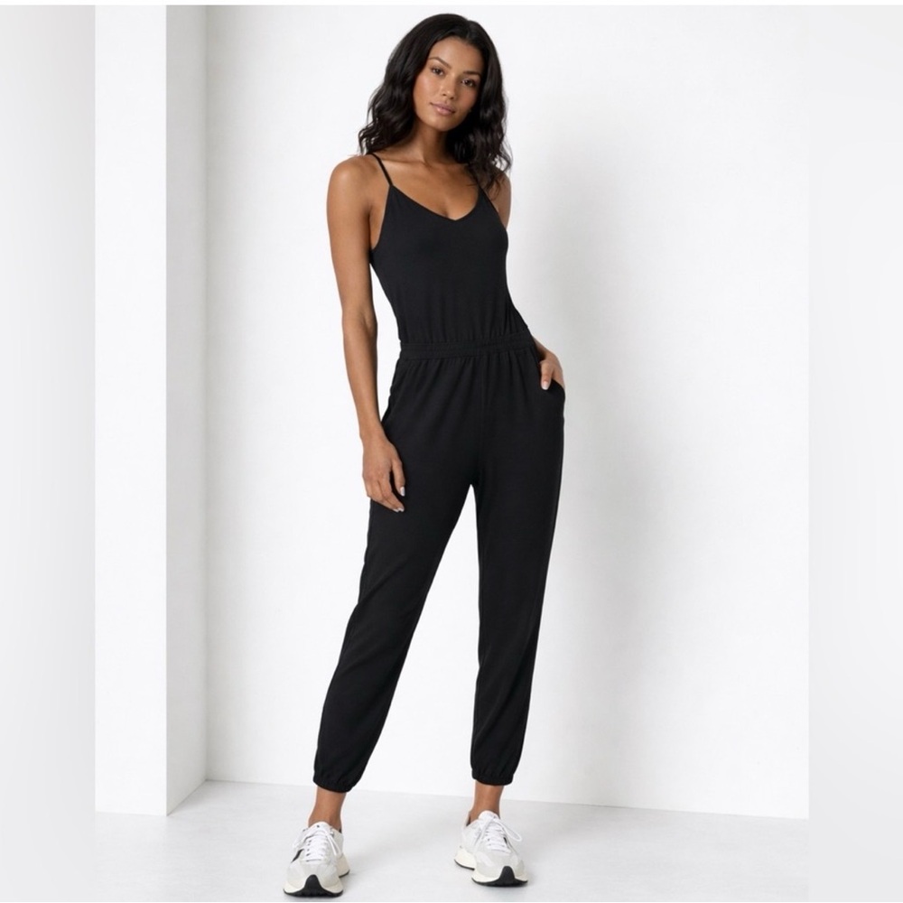Black Women's Vuori Spaghetti Strap Jumpsuit